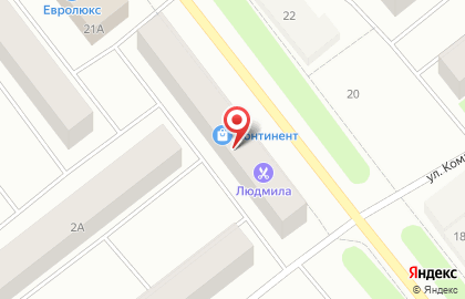 ТЦ Континент, торговый центр на улице Суворова на карте