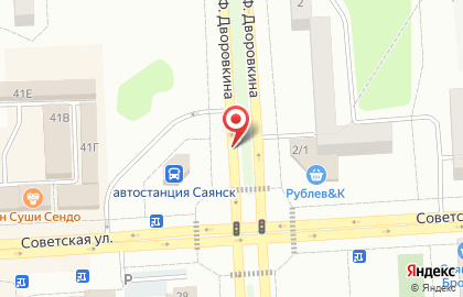 Перетяжка мебели в Саянске на карте