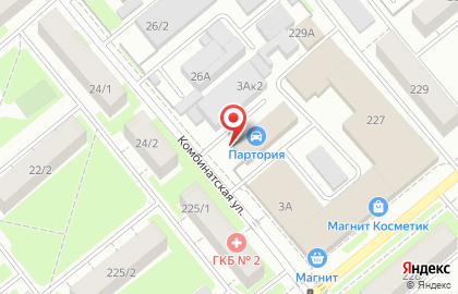 ГК Сибпромодежда на Комбинатской улице на карте