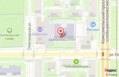 ТГПУ, Томский государственный педагогический университет на карте