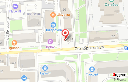 Банкомат Авангард на Октябрьской улице на карте