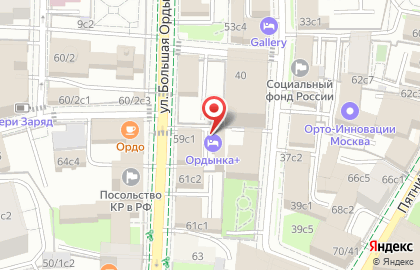 Гостиница Ордынка на карте