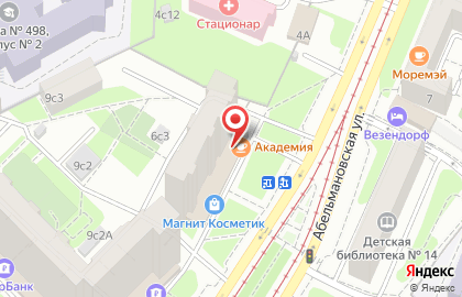 Академия на Крестьянской заставе на карте