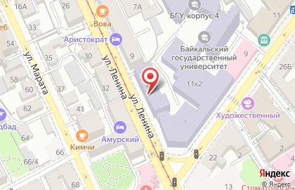 БГУ, Байкальский государственный университет в Правобережном округе на карте