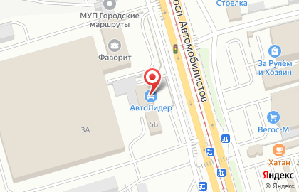 Магазин автозапчастей и СТО АвтоЛидер в Советском районе на карте