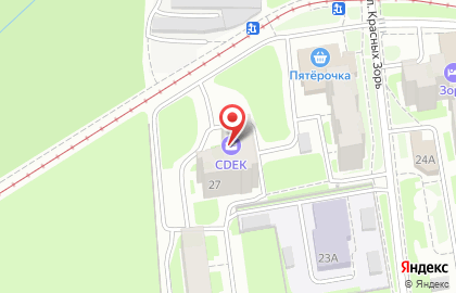 Служба экспресс-доставки Сдэк на улице Красных Зорь на карте