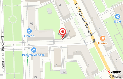 Овощная лавка на улице Героев Хасана на карте