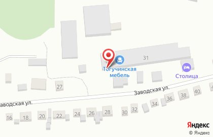 Магазин разливного пива Тогучинские напитки на Заводской улице на карте
