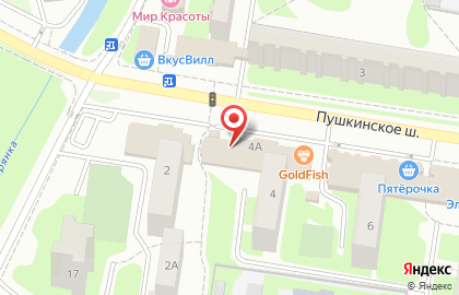 Салон связи Tele2 на Пушкинском шоссе на карте