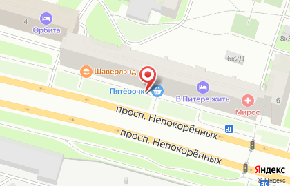 Гостиница В Питере жить на карте