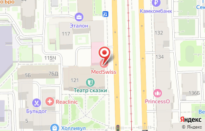 Многопрофильная медицинская клиника МедСвисс на Московском проспекте на карте