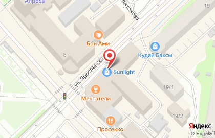 Киоск по продаже кондитерских и хлебобулочных изделий в Якутске на карте