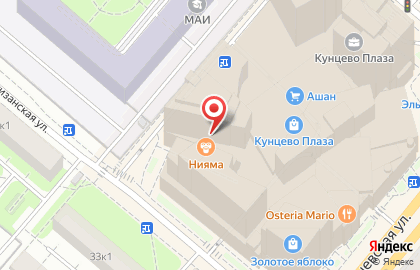 Ресторан Пицца Пи на Ярцевской улице на карте