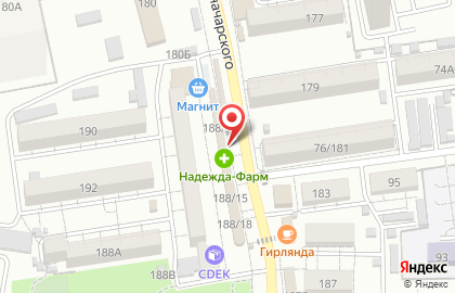 Магазин Будуар на улице Луначарского на карте