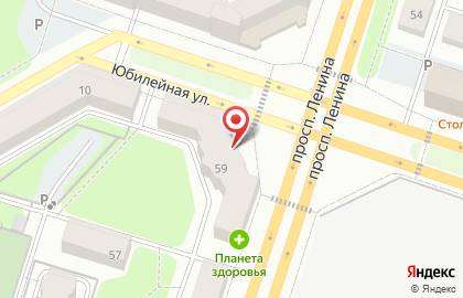 Культурно-деловой центр г. Березники на проспекте Ленина на карте