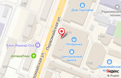 Банкомат АК Барс на Первомайской улице на карте
