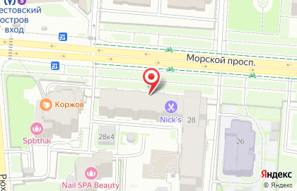 Оздоровительный кабинет Гармония на Крестовском острове на карте