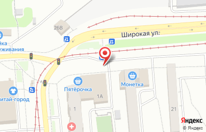 Ленинский район Киоск по продаже фруктов и овощей на улице Троллейная 1А на карте