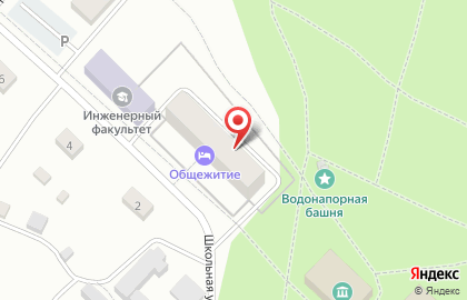 Общежитие ТГСХА на Школьной улице на карте