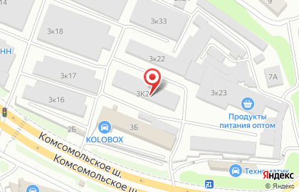 Производственно-торговая компания на Комсомольском шоссе на карте