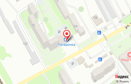 Супермаркет Пятёрочка в Липецке на карте