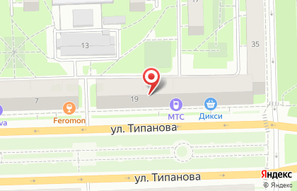 Севзапкран спб на улице Типанова на карте