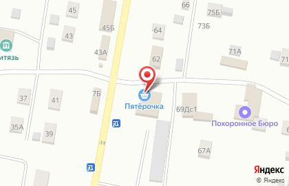 Супермаркет Пятёрочка на улице Строителей на карте