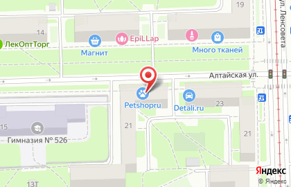 Зоомагазин PetShop.ru в Московском районе на карте