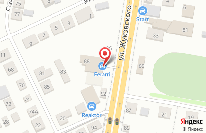 Автокомплекс Ferrari в Заельцовском районе на карте
