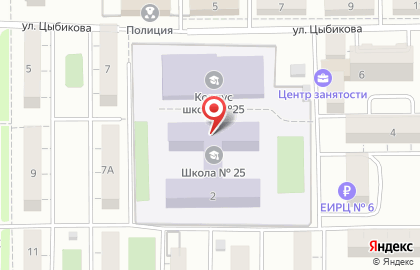Средняя общеобразовательная школа №25 в Октябрьском районе на карте