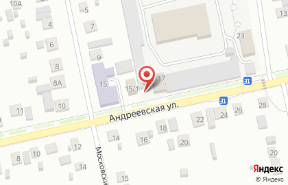 Оптово-розничный склад запасных частей КАМАЗ, ЧТЗ, ДЗ РСТ на Андреевской улице на карте