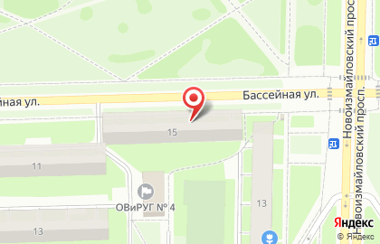 Отдел Вселения и Регистрационного Учёта Граждан # 4 на Бассейной улице на карте
