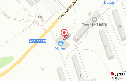Супермаркет Магнит в квартале ДОС на карте