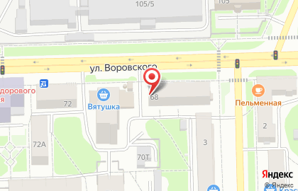Пекарня Хлебница на улице Воровского на карте