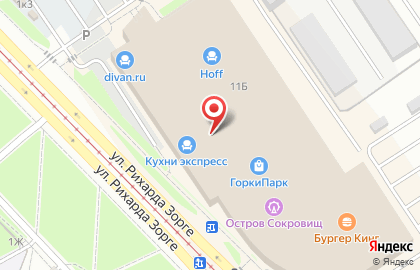 Банкомат Тинькоф на улице Рихарда Зорге на карте