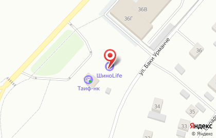 Шиномонтажная мастерская ШиноLife на улице Баки Урманче на карте