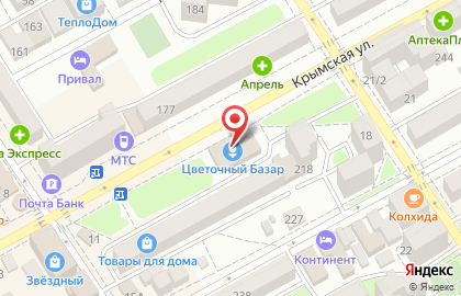 Студия лазерной эпиляции Laser Love на Крымской улице в Анапе на карте