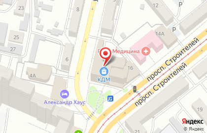 Студия вокала и музыки Мотив на проспекте Строителей на карте