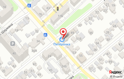 Супермаркет Пятерочка на ​Володарского, 49 на карте