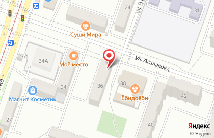Пекарня-кондитерская Хлеберев на улице Агалакова на карте