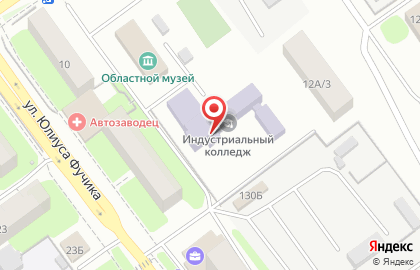 Нижегородский индустриальный колледж на улице Юлиуса Фучика, 12А на карте