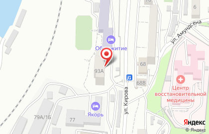Правый руль на улице Кирова на карте