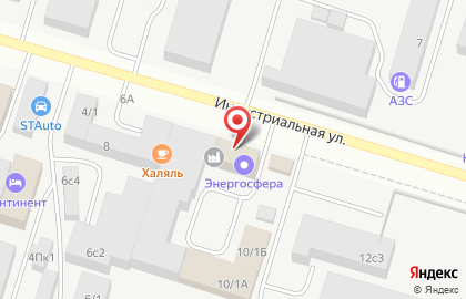 Магазин электрооборудования Энергосфера на Индустриальной улице на карте