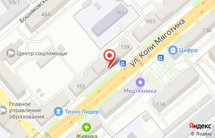 Магазин продуктов в Кургане на карте