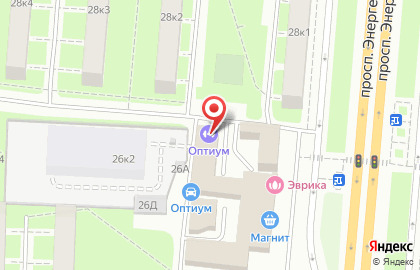 Фитнес-клуб Оптиум в Красногвардейском районе на карте