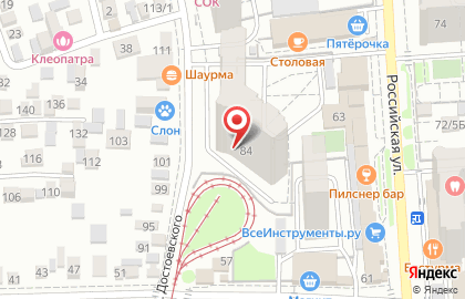 Фабрика натяжных потолков Твой стиль на улице Достоевского на карте