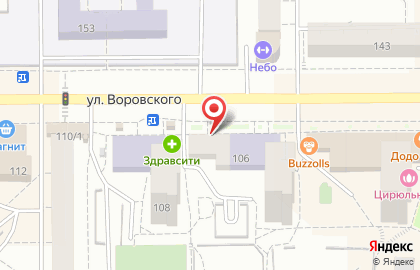 Кондитерская Хлынов на улице Воровского на карте