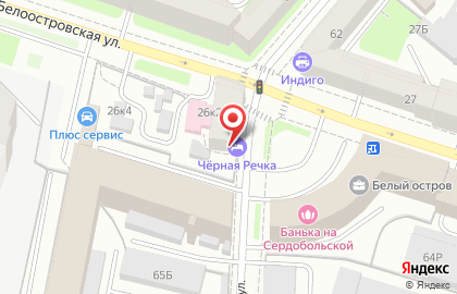 Отель Черная речка на Сердобольской улице на карте