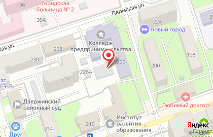Каре на Пермской улице на карте