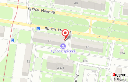Семейная парикмахерская Турбо Стрижка в Автозаводском районе на карте
